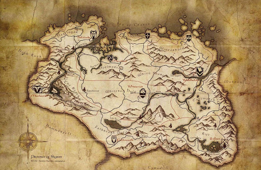 mappa skyrim